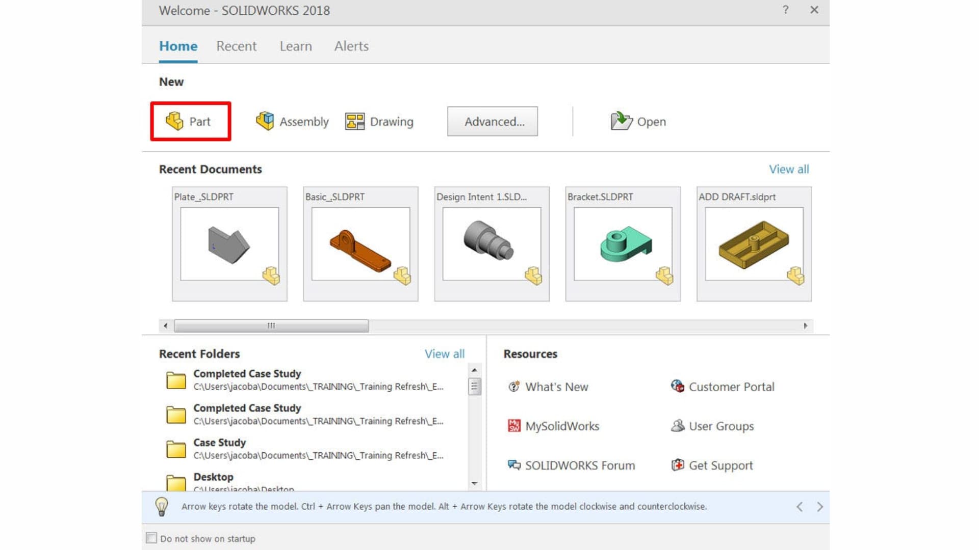 SolidWorks Interface